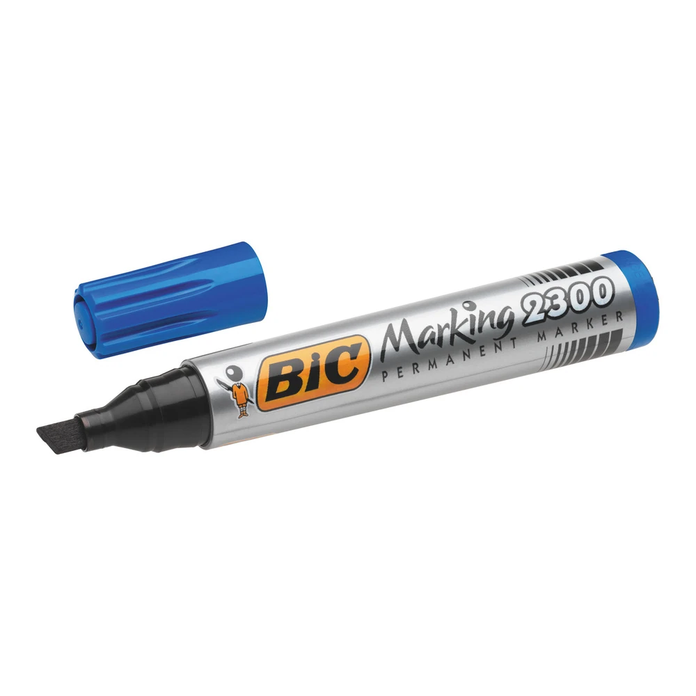 Bic Permanent Markör 2300 Kesik Uç Mavi