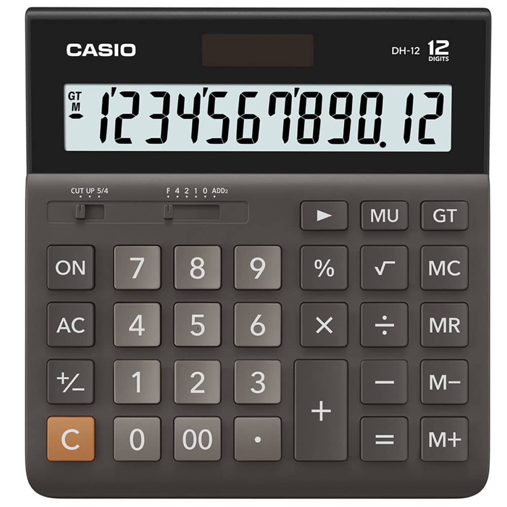 Casio Hesap Makinesi 12 Hane Pilli + Güneş Enerjili