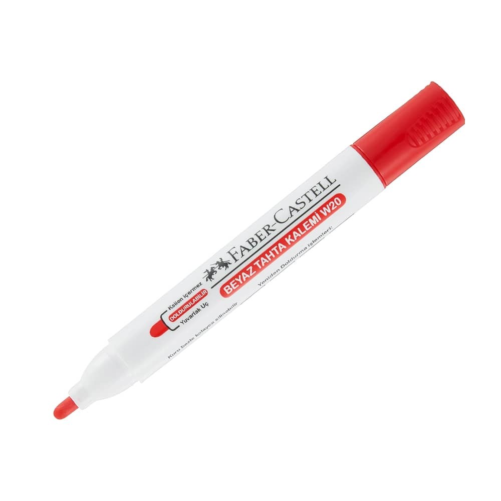 Faber-Castell Beyaz Tahta Kalemi W20 Kırmızı