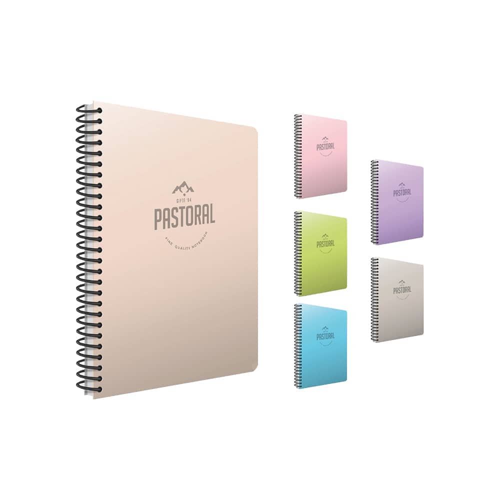 Gıpta Defter Pastoral Spiralli Pp Kapak 17x24 60 Yaprak Kareli