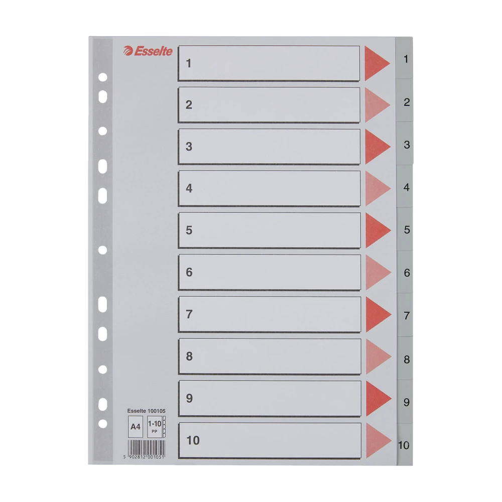 Esselte Seperatör A4 1-10 Rakam
