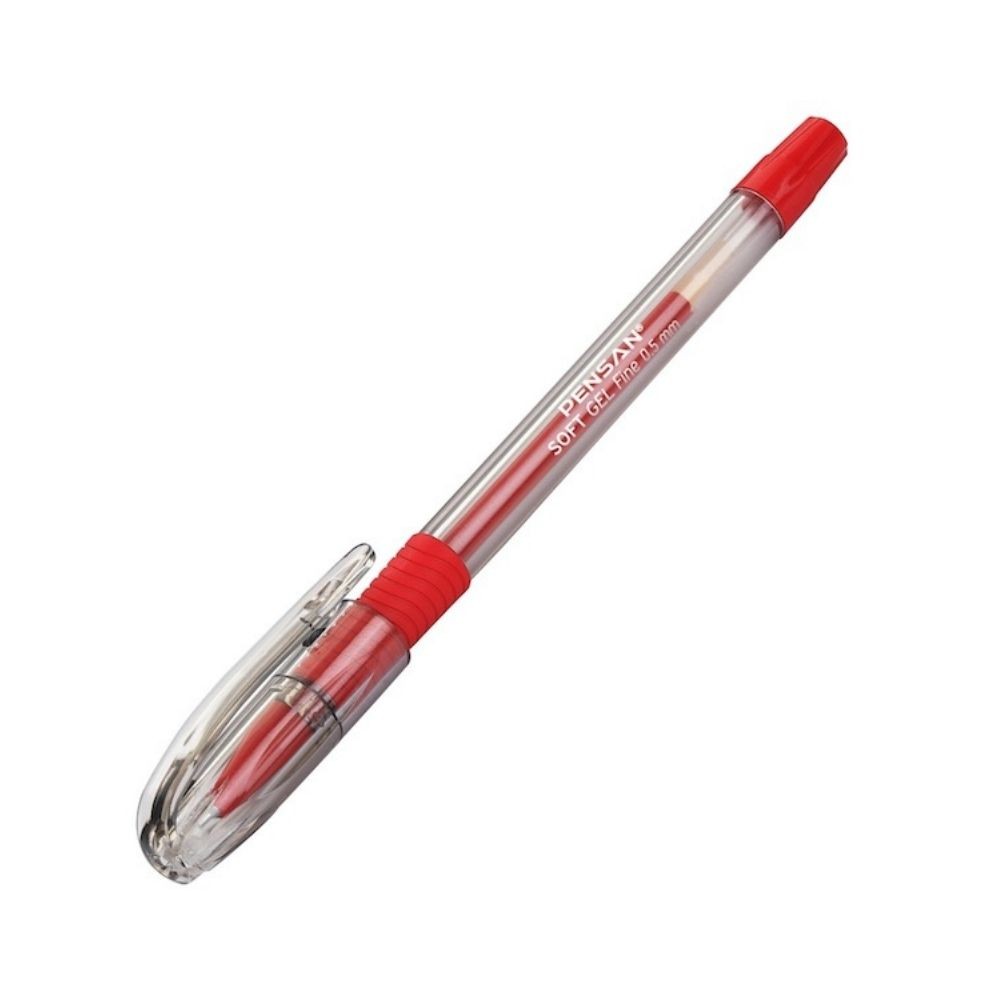 Pensan Tükenmez Kalem Soft Gel Fine Kırmızı 0.5 mm