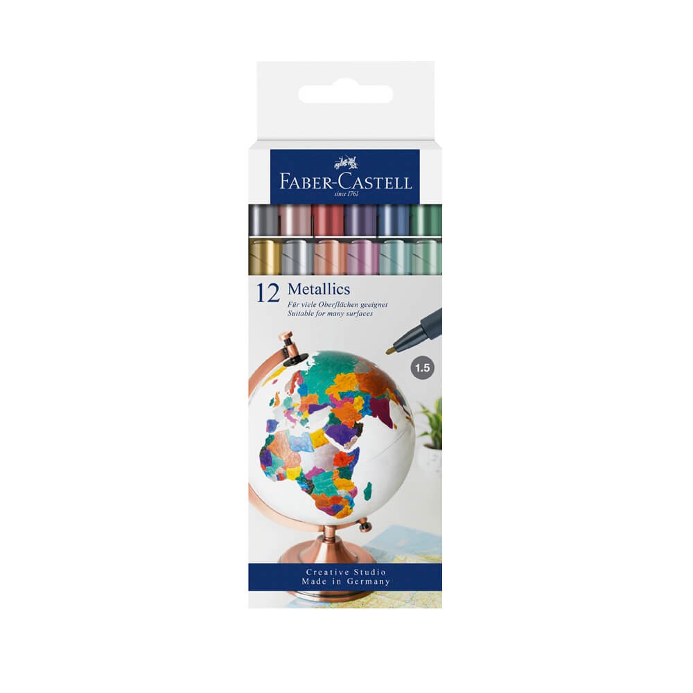 Faber-Castell Markör Metalik 12'li Set