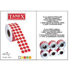 Tanex Nokta Etiket 10 mm 5000'lik Turuncu
