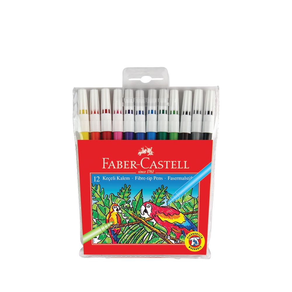 Faber-Castell Keçeli Kalem Yıkanabilir 12'li
