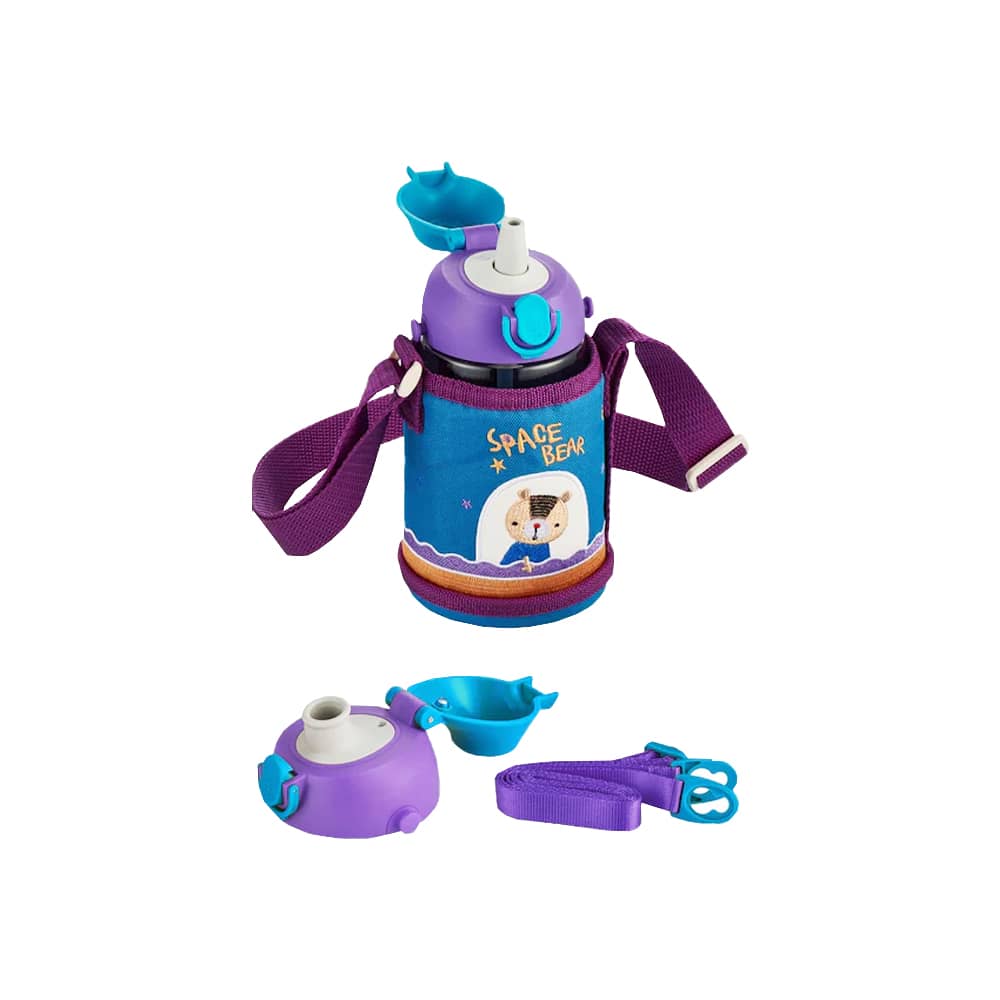 Uzspace Matara Tritan Kılıflı Pipetli 480 ml Mavi