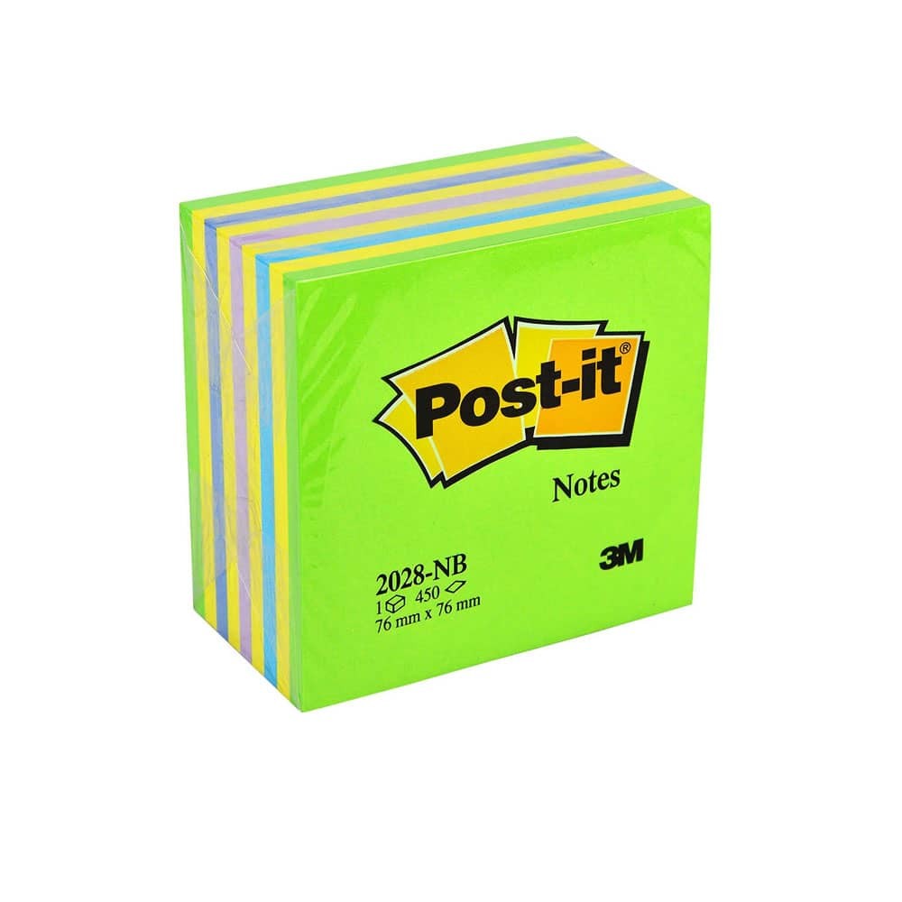 Post-it Yapışkanlı Not Kağıdı Küp 450 Yaprak Gökkuşağı Yeşil