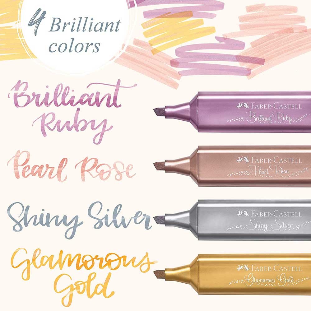 Faber-Castell Fosforlu Kalem 1546 Metalik Rose