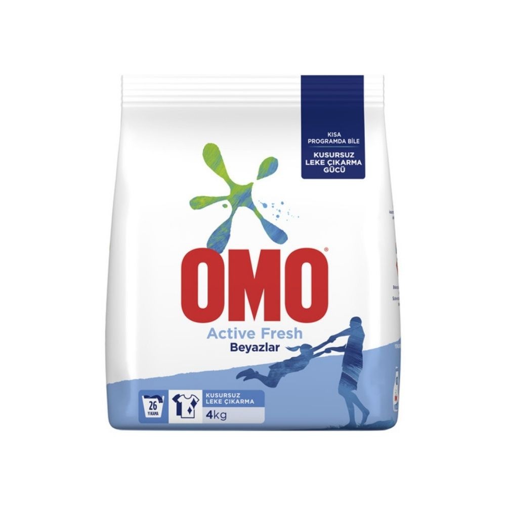 Omo OmoMatik Toz Deterjan Active Fresh Beyaz İçin 4 kg