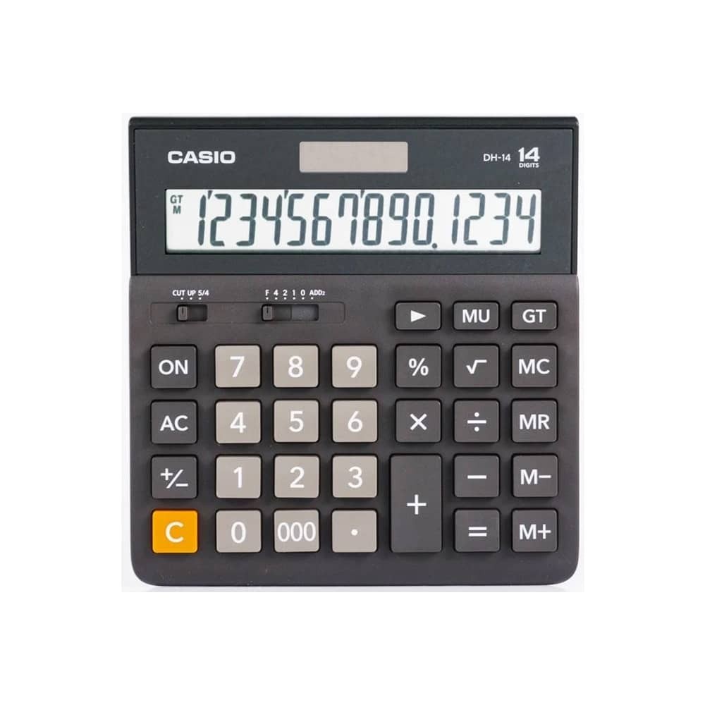 Casio Hesap Makinesi 14 Hane Pilli + Güneş Enerjili