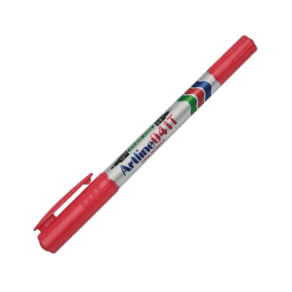 Artline Permanent Markör Çift Uçlu Kırmızı