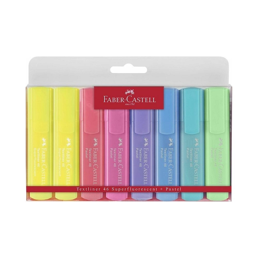Faber-Castell Fosforlu Kalem 1546 Pastel 8'li