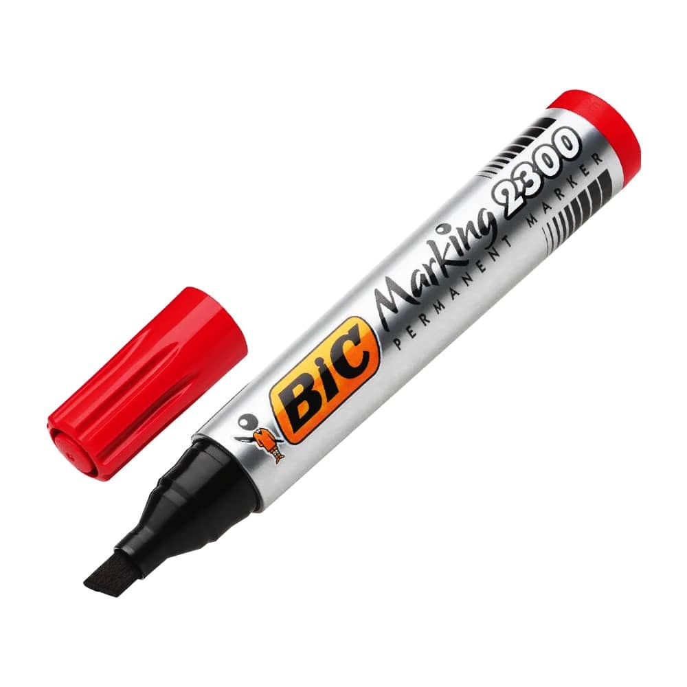 Bic Permanent Markör 2300 Kesik Uç Kırmızı