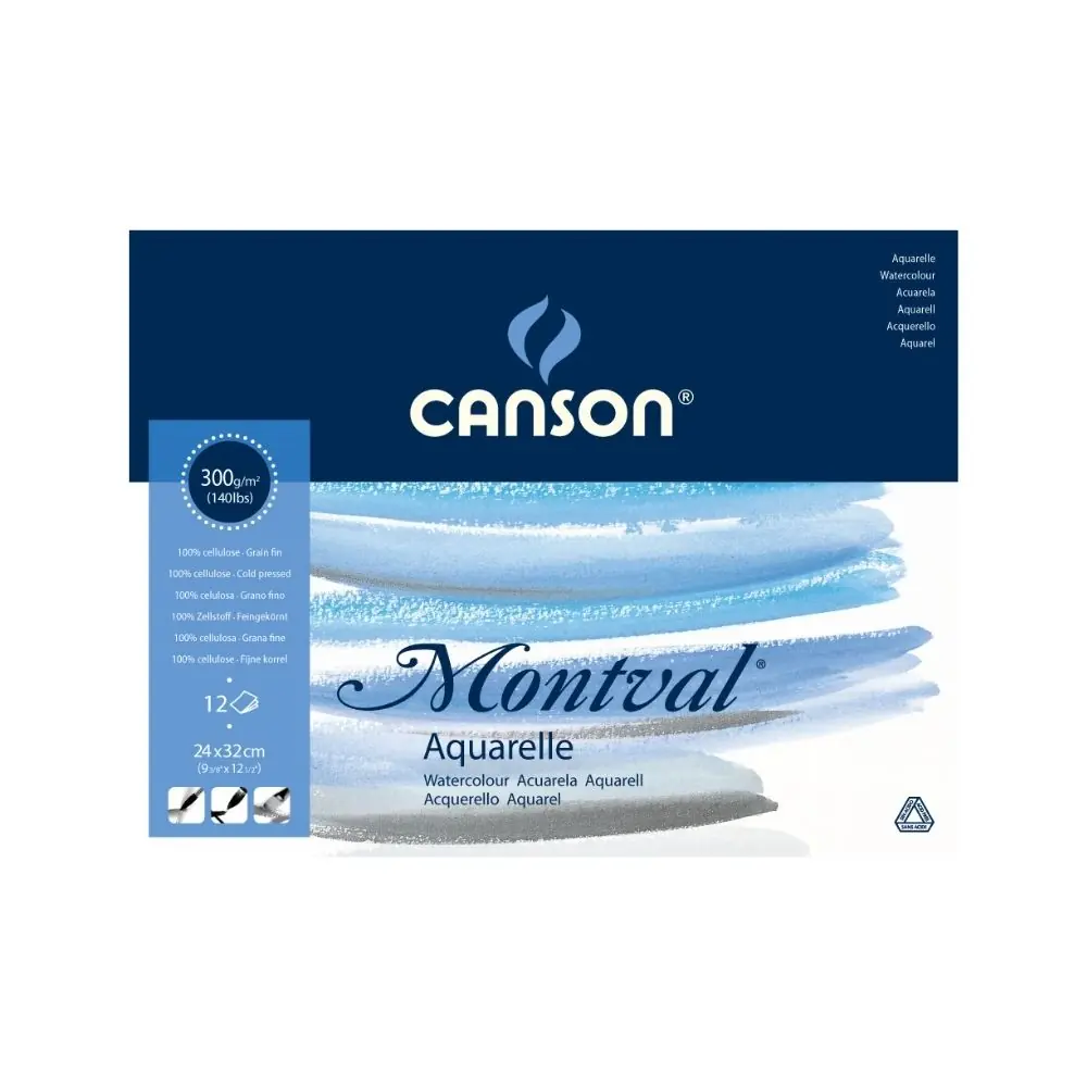 Canson Sulu Boya Kağıdı Blok Montval 300 gr 24x32 cm 2'li