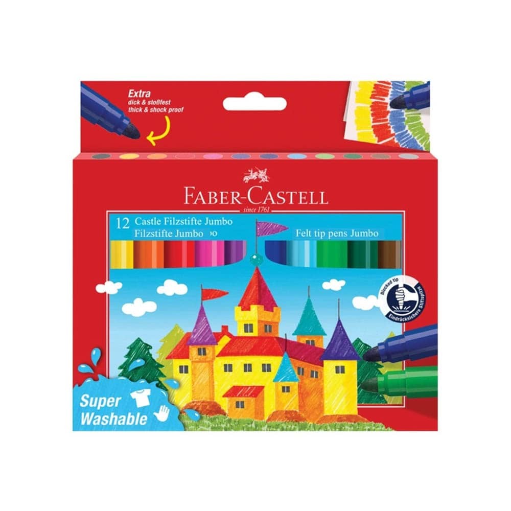 Faber-Castell Keçeli Kalem Jumbo 12'li Superwashable