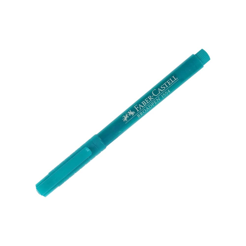 Faber-Castell Keçeli Kalem Broadpen İnce Uç 1554 Turkuaz