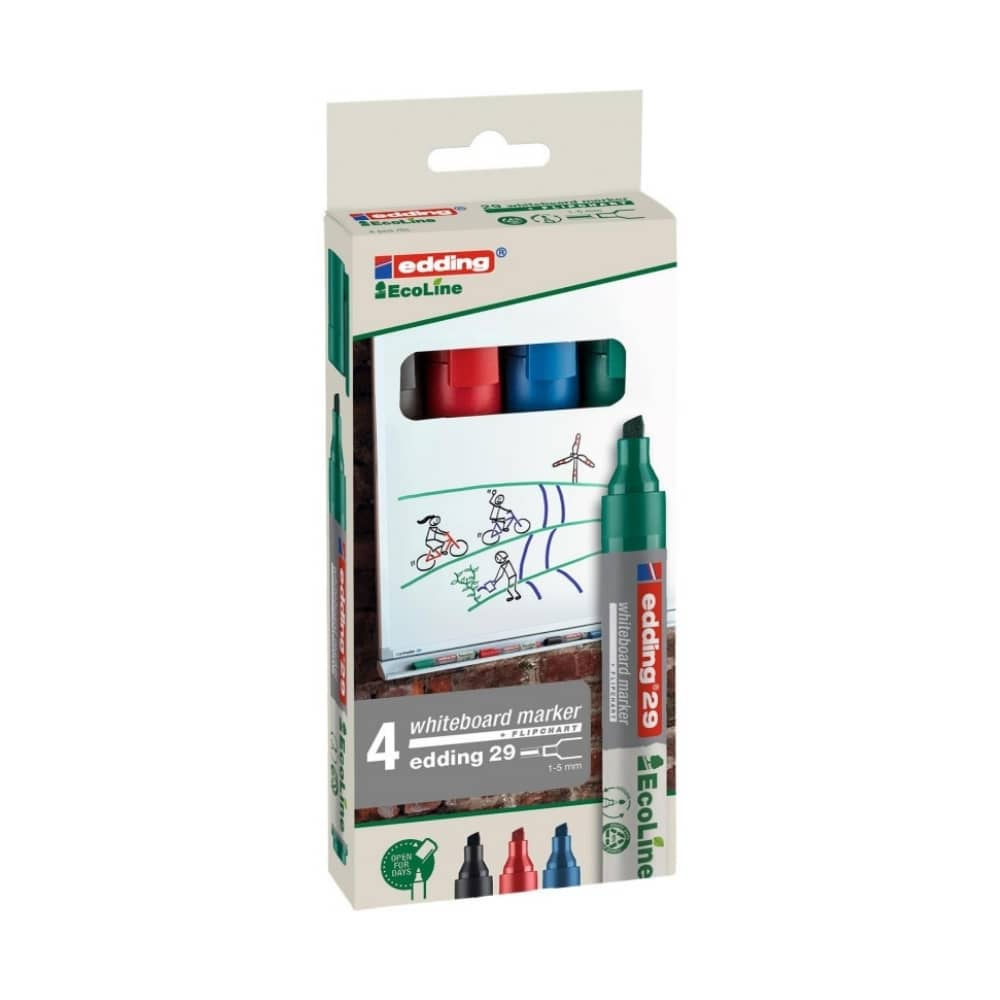 Edding Beyaz Tahta Kalemi Yuvarlak Uç 28 Ecoline 4'lü Seti 28499