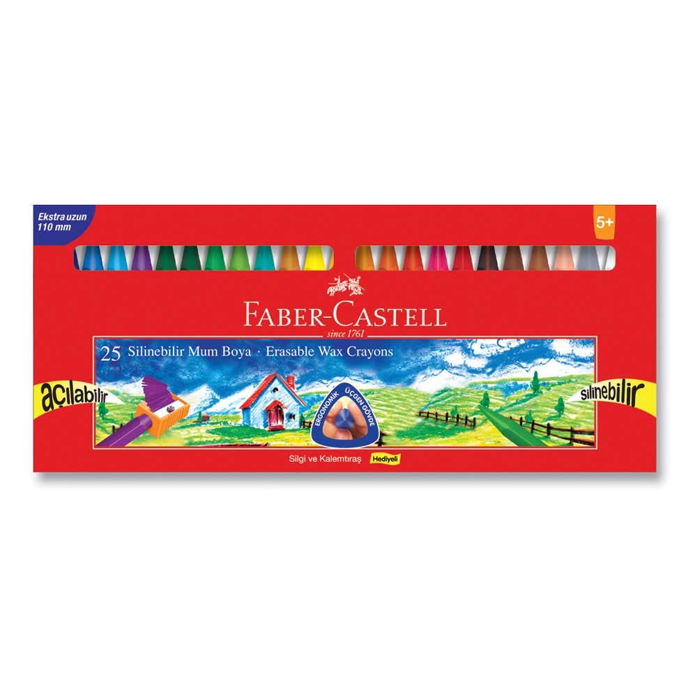 Faber-Castell Pastel Boya Wax Crayon Silinebilir 25'li