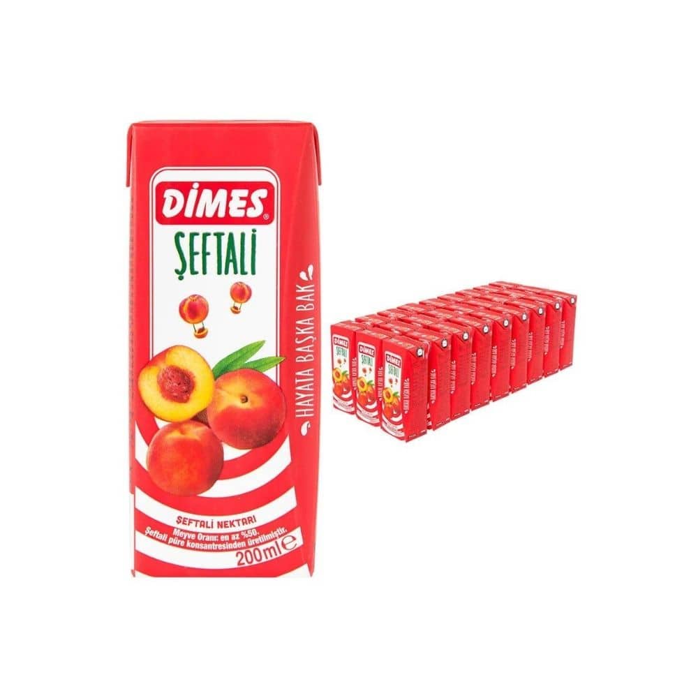 Dimes Şeftali Meyve Nektarı Teneke Kutu 250cc 12 li