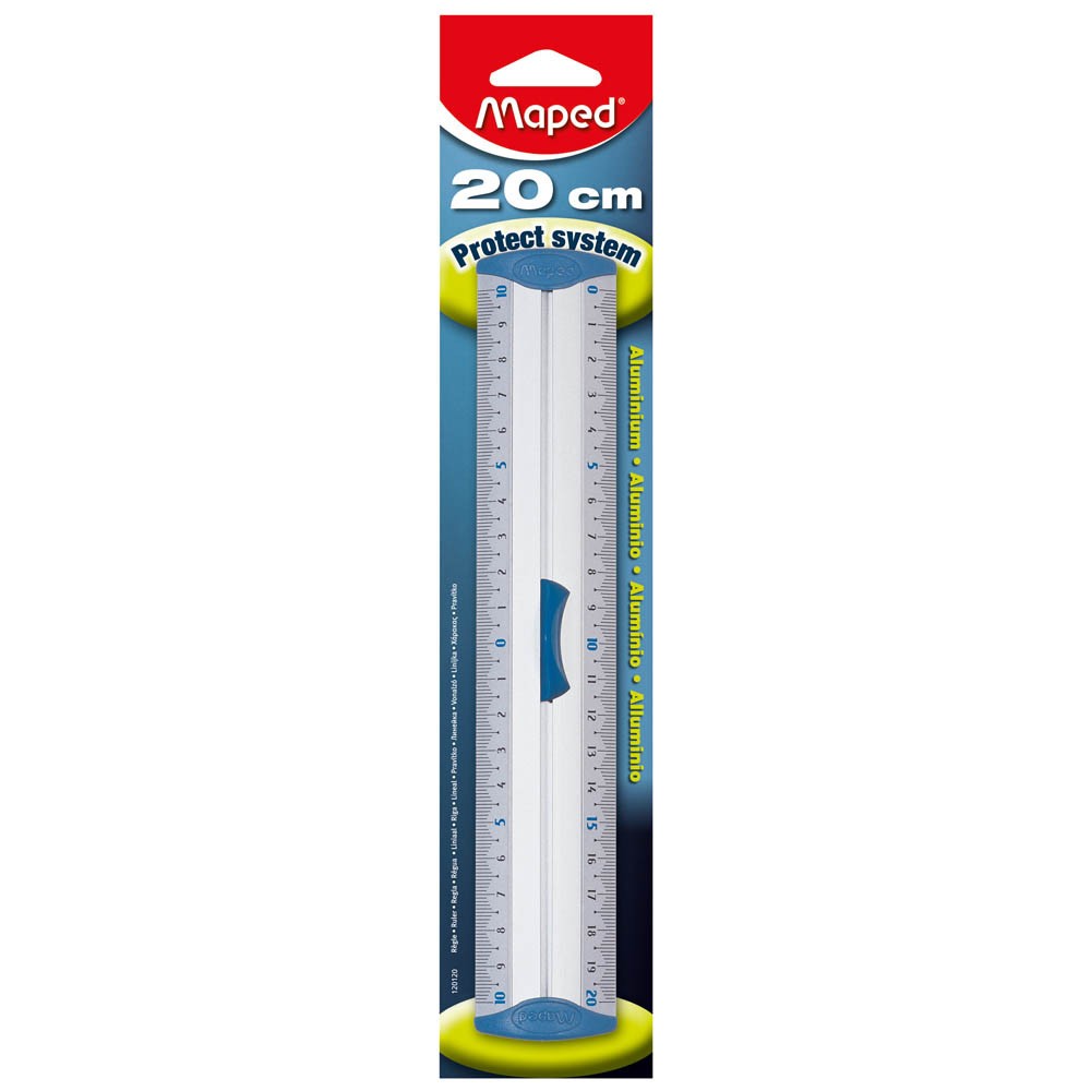 Maped Cetvel Alüminyum Çift Desimetre 20 cm