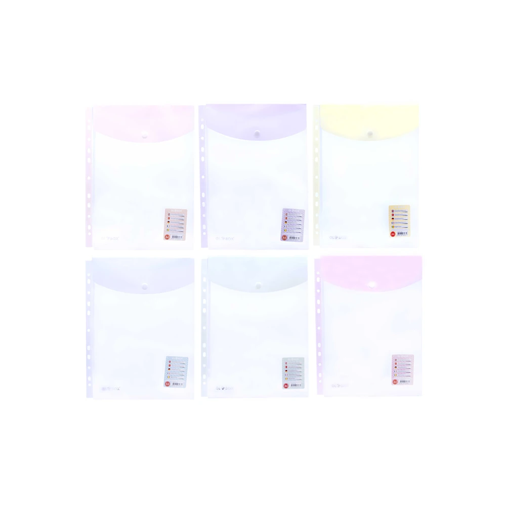 Globox Çıtçıtlı Dosya Dik Karışık