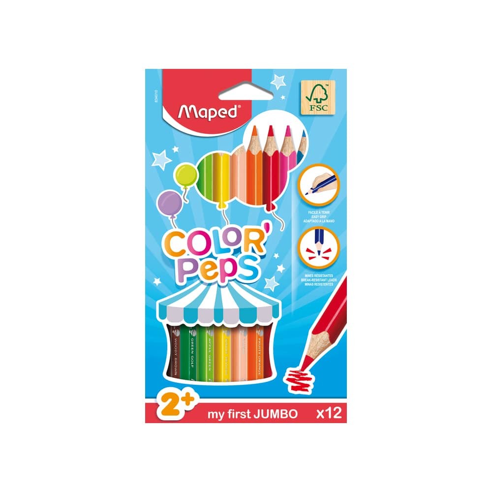 Maped Kuru Boya Color Peps Maxi 12'li