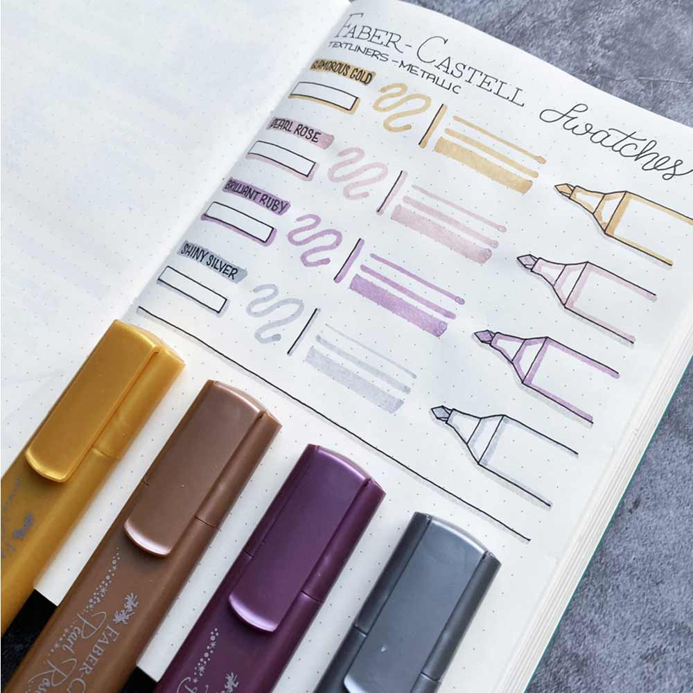 Faber-Castell Fosforlu Kalem 46 Metalik Yakut