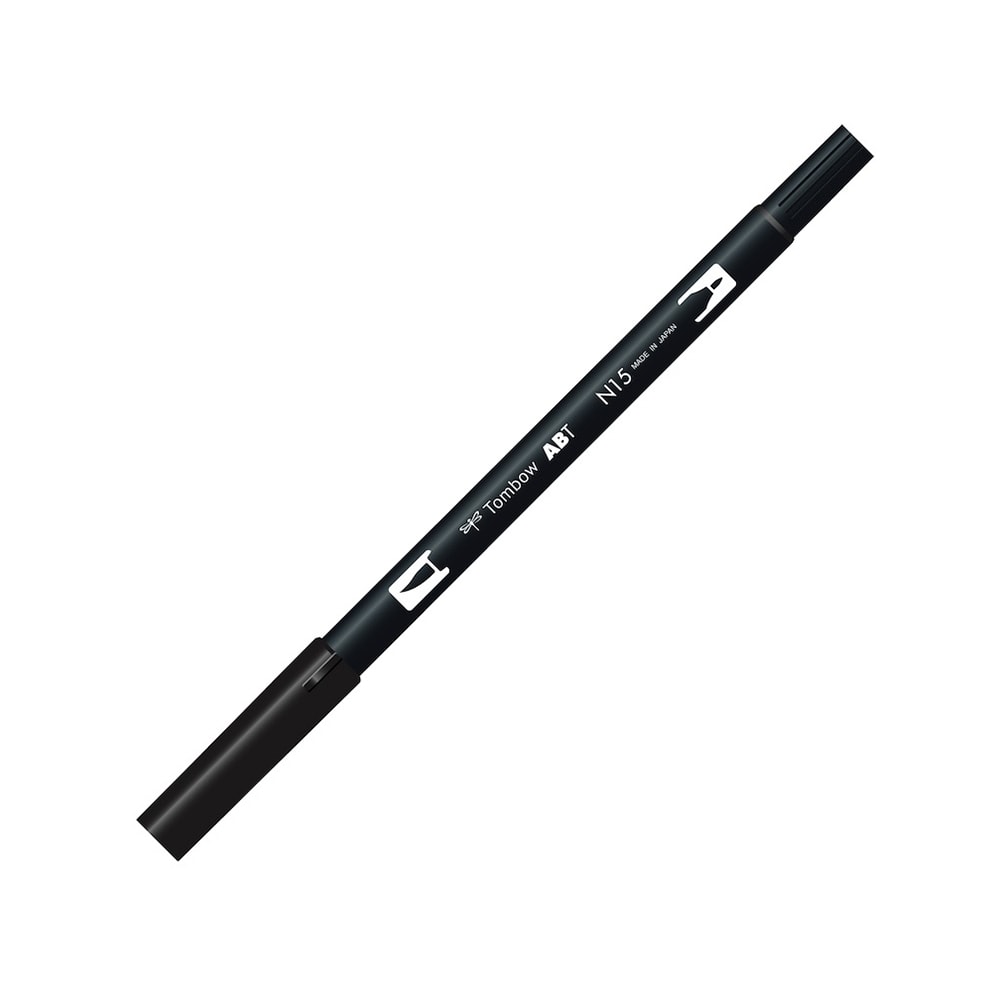 Tombow Dual Brush Pen Lamp Black N25