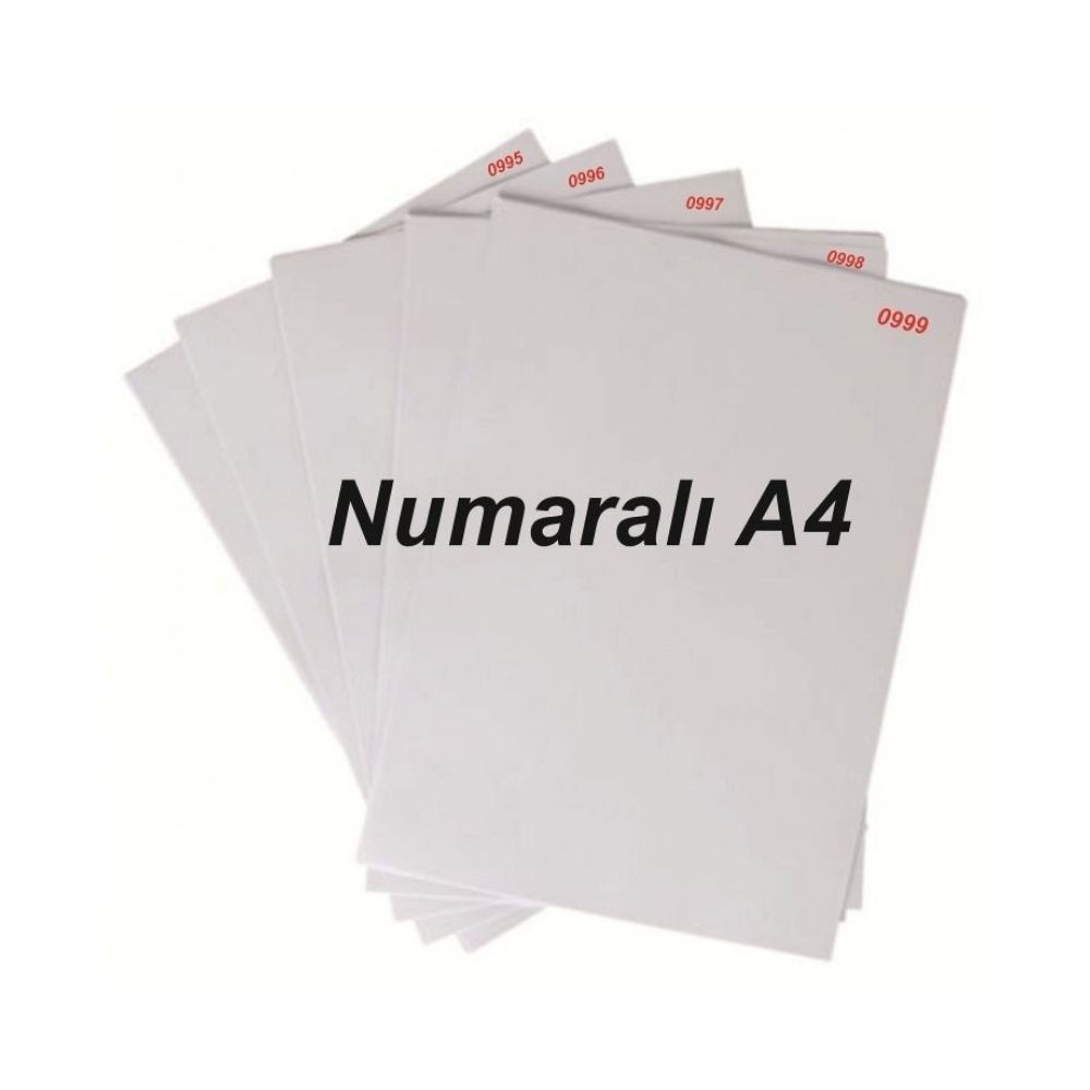 Numaralı 1-1500 A4 80 gr