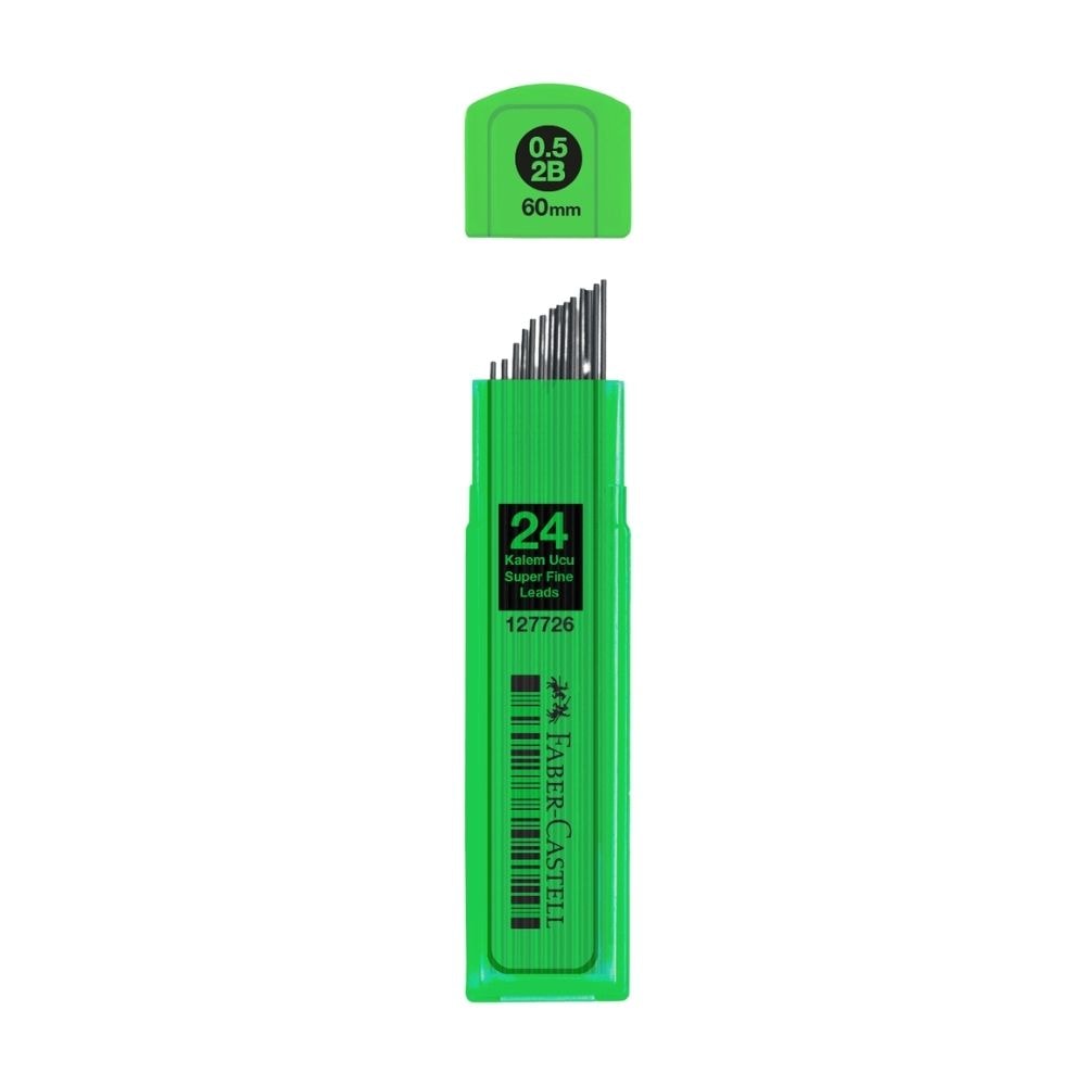 Faber-Castell Min Renkli Tüp 2B 0.5 60 mm Yeşil
