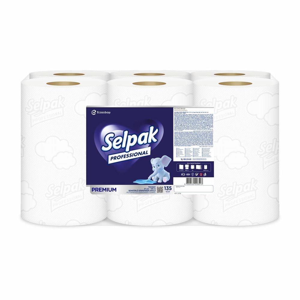 Selpak Professional Sensörlü Havlu Premium 21 cm 135 m 6'lı