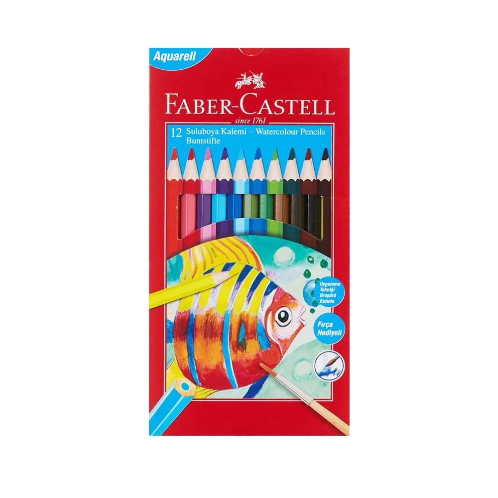 Faber-Castell Redline Aquarel Kuru Boya Karton Kutu 12'li