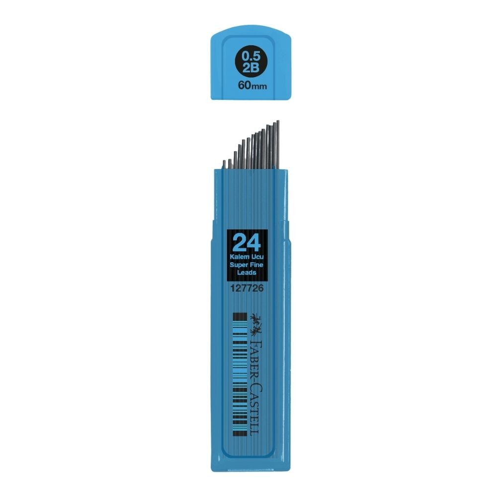 Faber-Castell Min Renkli Tüp 2B 0.5 60 mm Mavi