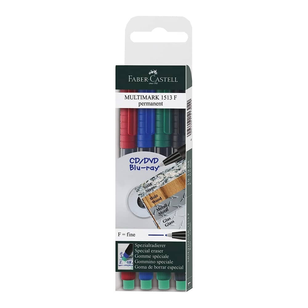 Faber-Castell Permanent F 4'lü Takım