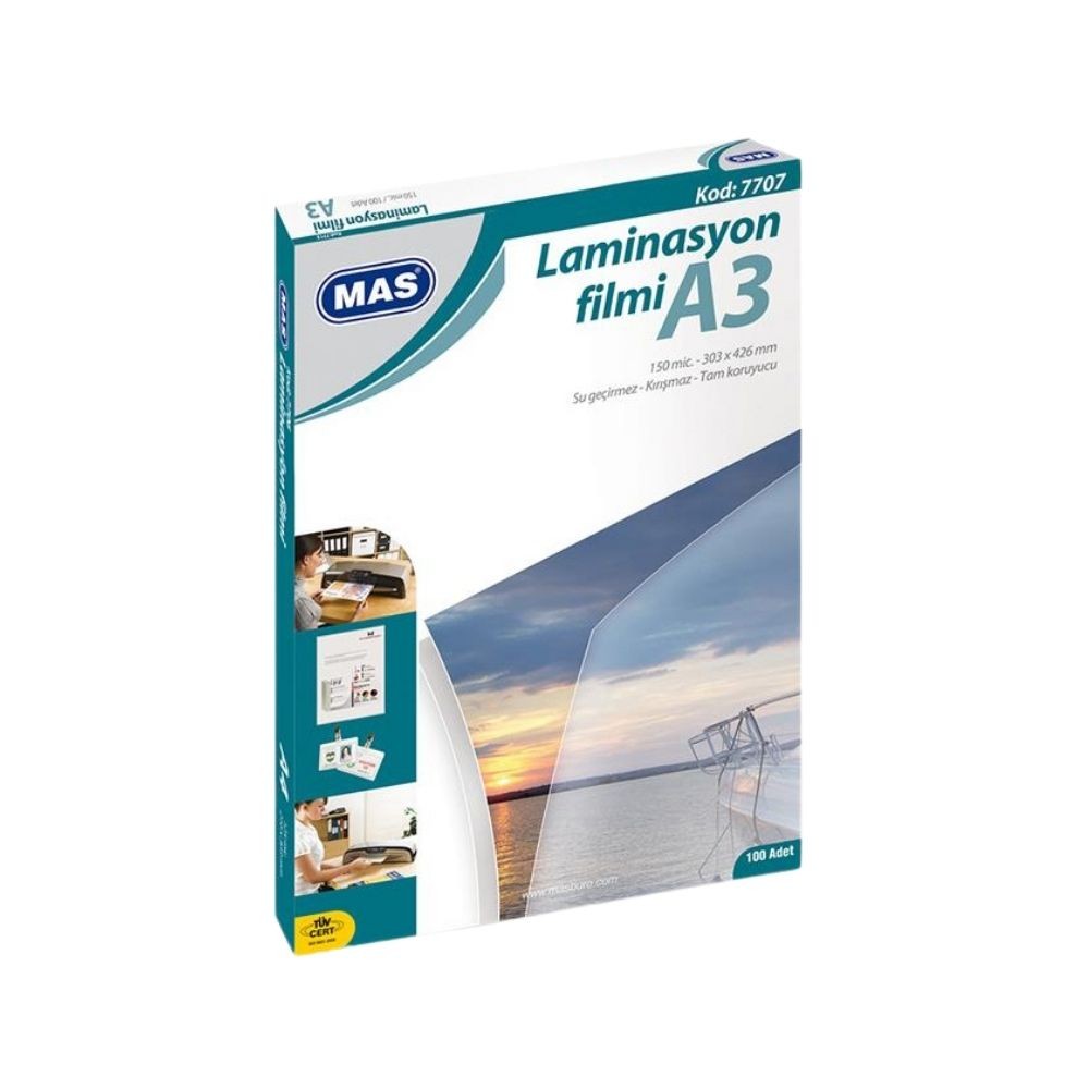 Mas Laminasyon Filmi 125 mic A3 100'lü