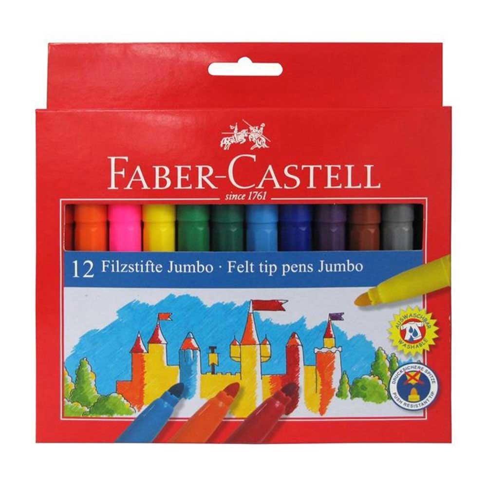 Faber-Castell Keçeli Boya Kalemi Jumbo 12'li