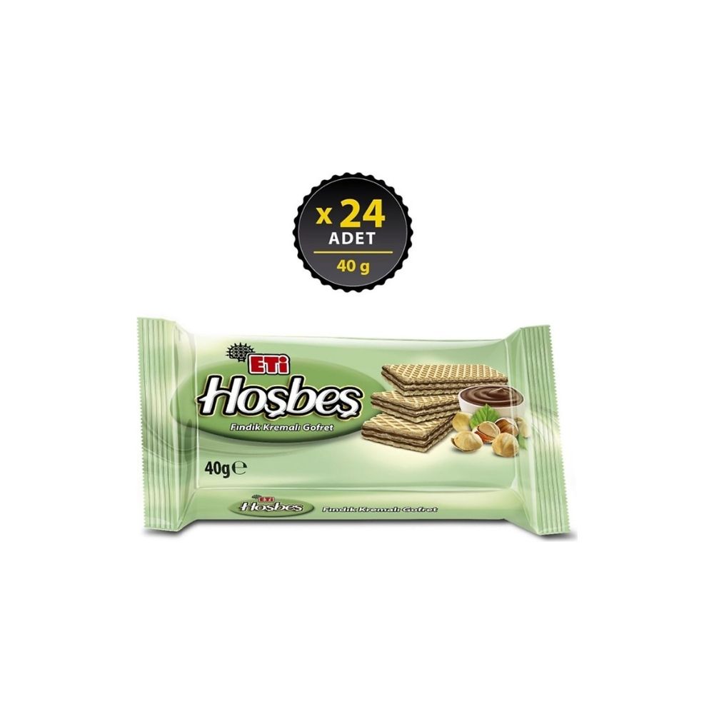 Eti Hoşbeş Fındıklı Gofret 40 gr 24'lü