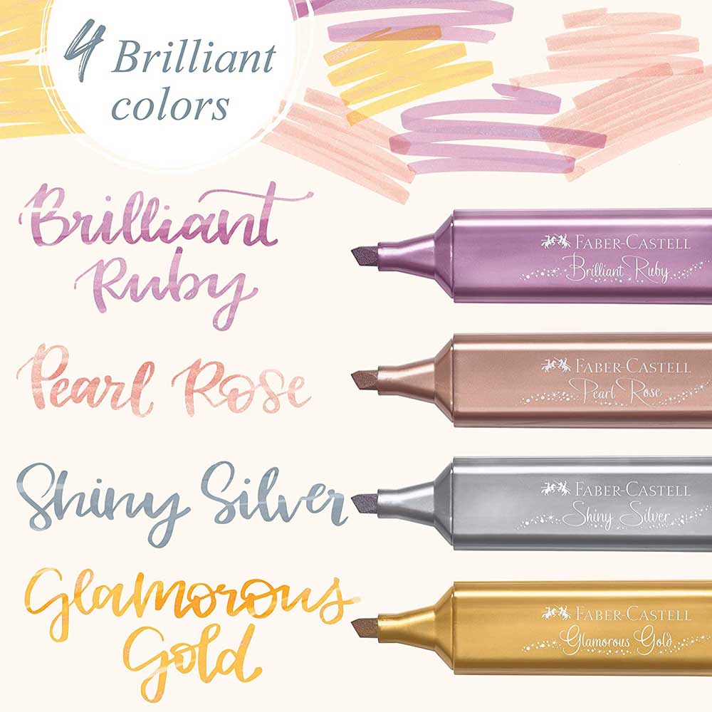 Faber-Castell Fosforlu Kalem 1546 Metalik Rose