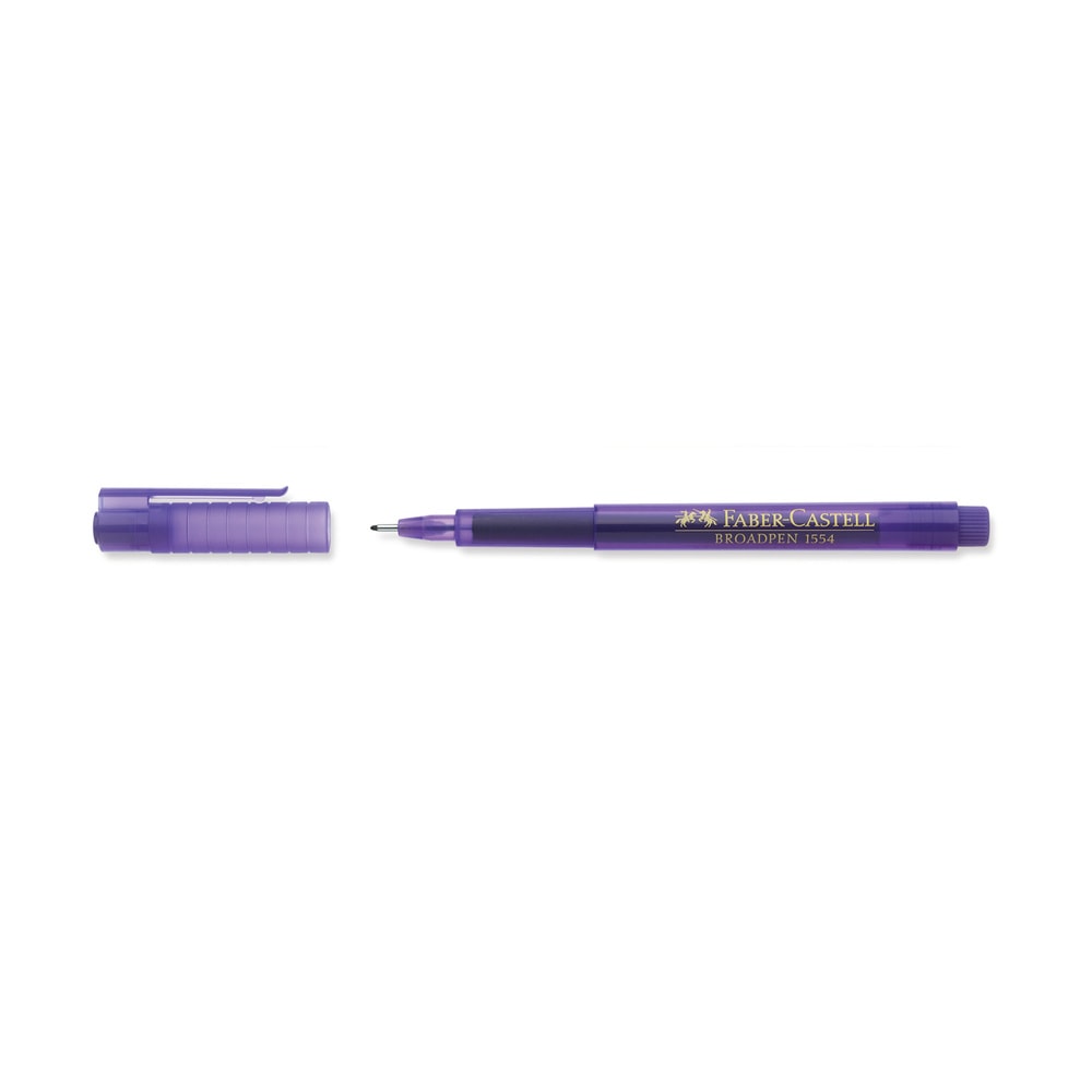 Faber-Castell Keçeli Kalem Broadpen İnce Uç 1554 Mor