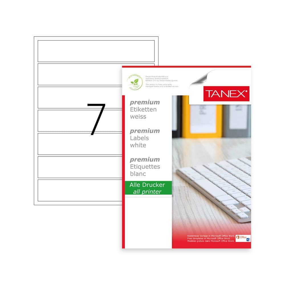 Tanex Laser Etiket 200x37 mm TW-2007