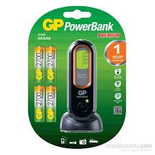 GP Powerbank V600D Şarj Aleti + 4 Adet 2700 mAh Şarjlı