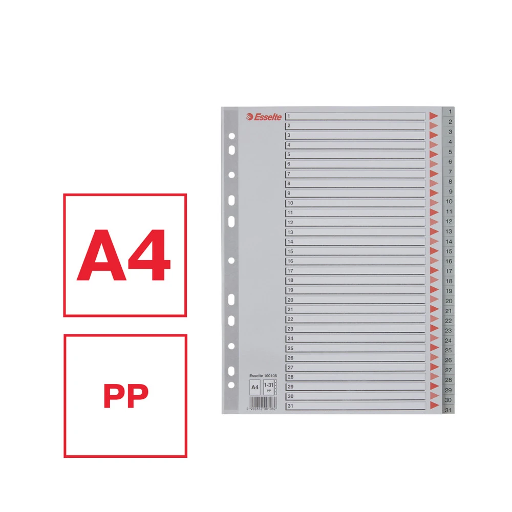 Esselte Seperatör A4 1-31 Rakam