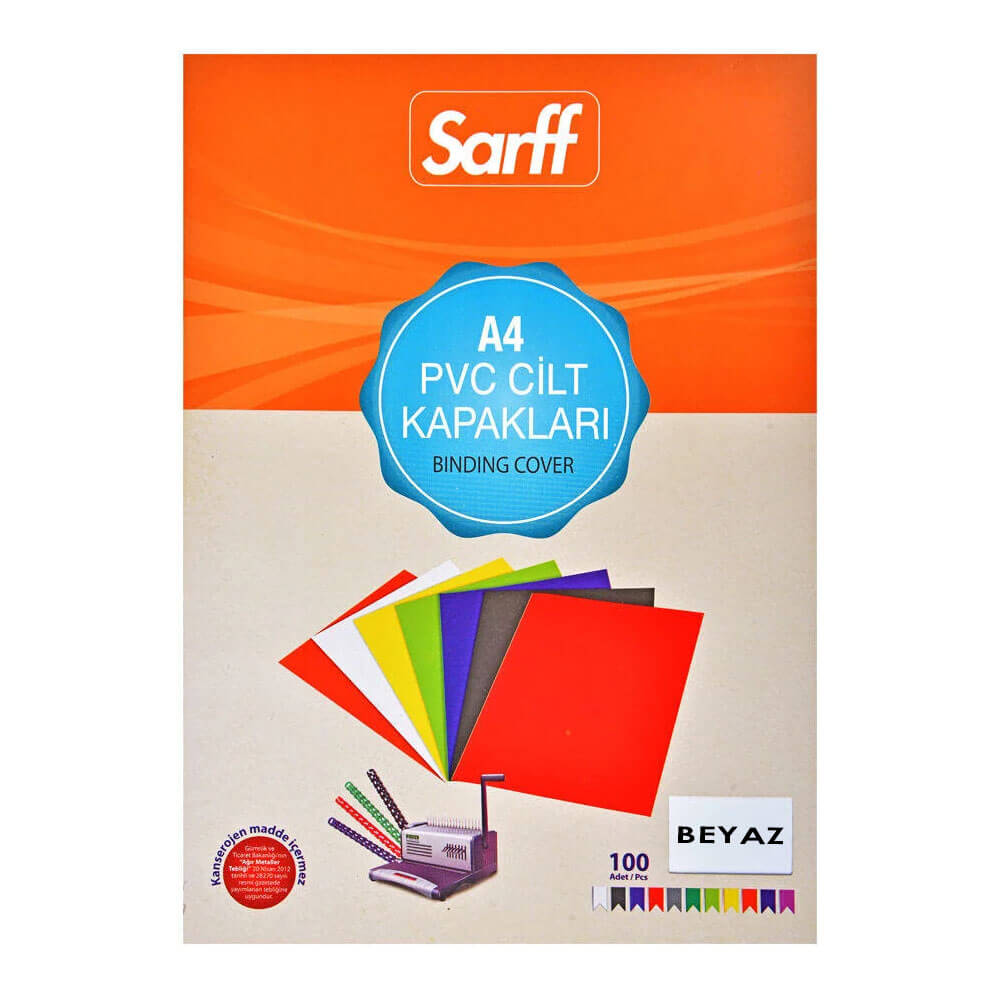 Sarff Cilt Kapağı A4 Karton Desenli 100'lü Beyaz