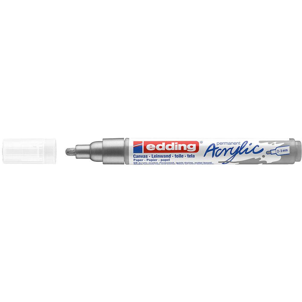 Edding 5100 Akrilik Markör Orta Uçlu Gümüş