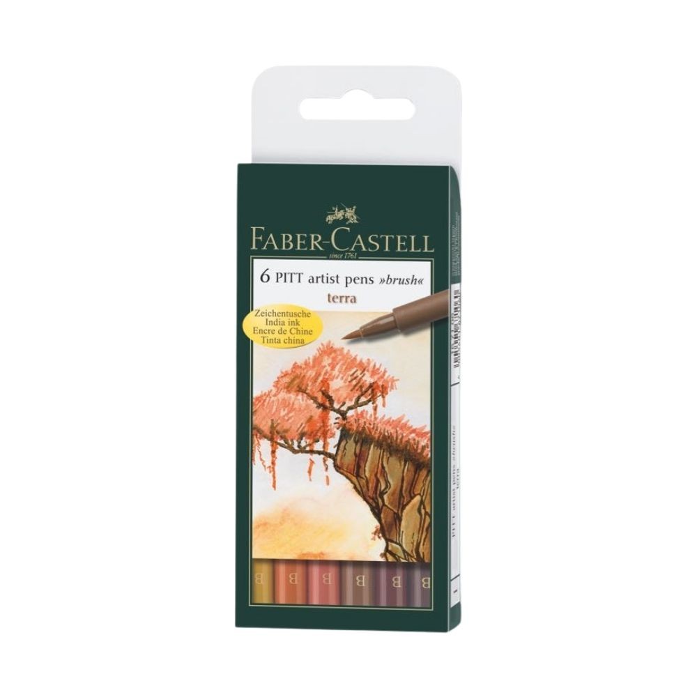 Faber-Castell Çizim Kalemi Pitt Toprak 6'lı Poşet