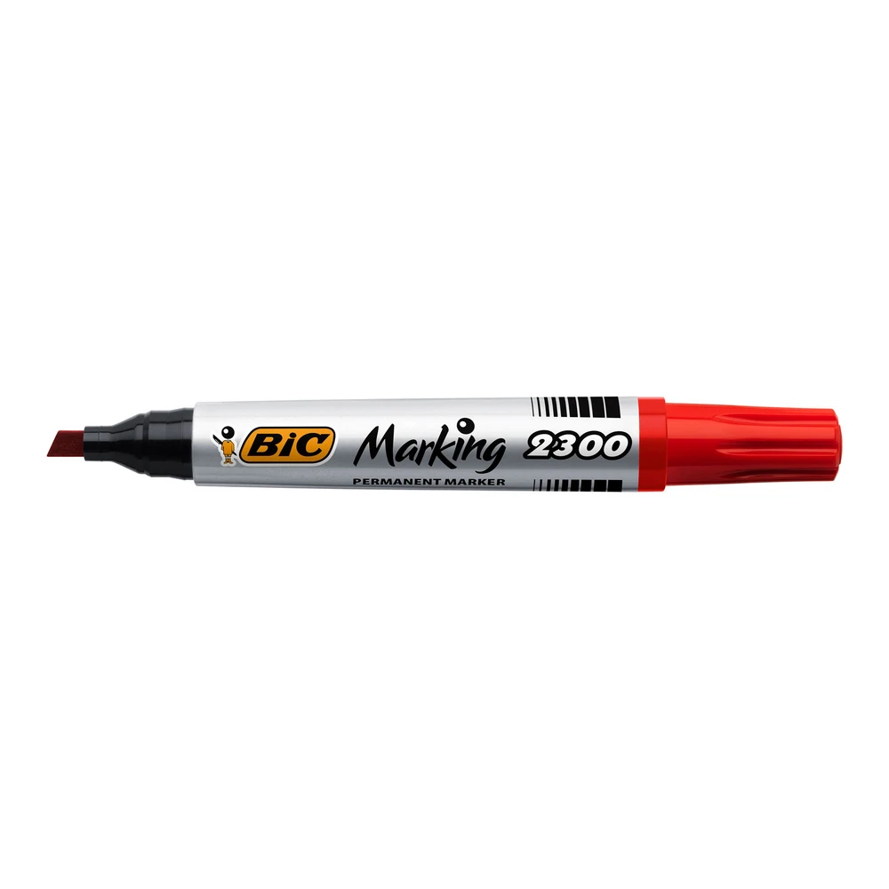Bic Permanent Markör 2300 Kesik Uç Kırmızı