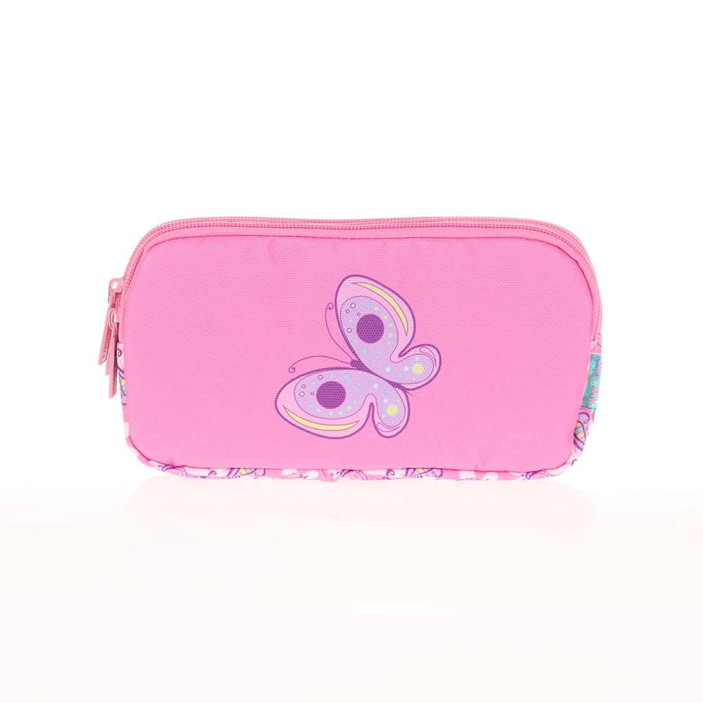 Kaukko Kalem Çantası Kids&Love 3 Bölmeli Rubber Butterfly 8106