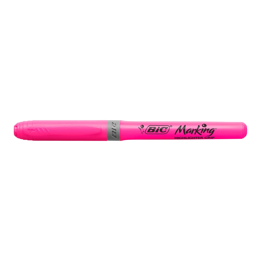 Bic Fosforlu Kalem Brite Liner Grip Kalem Tipi Pembe