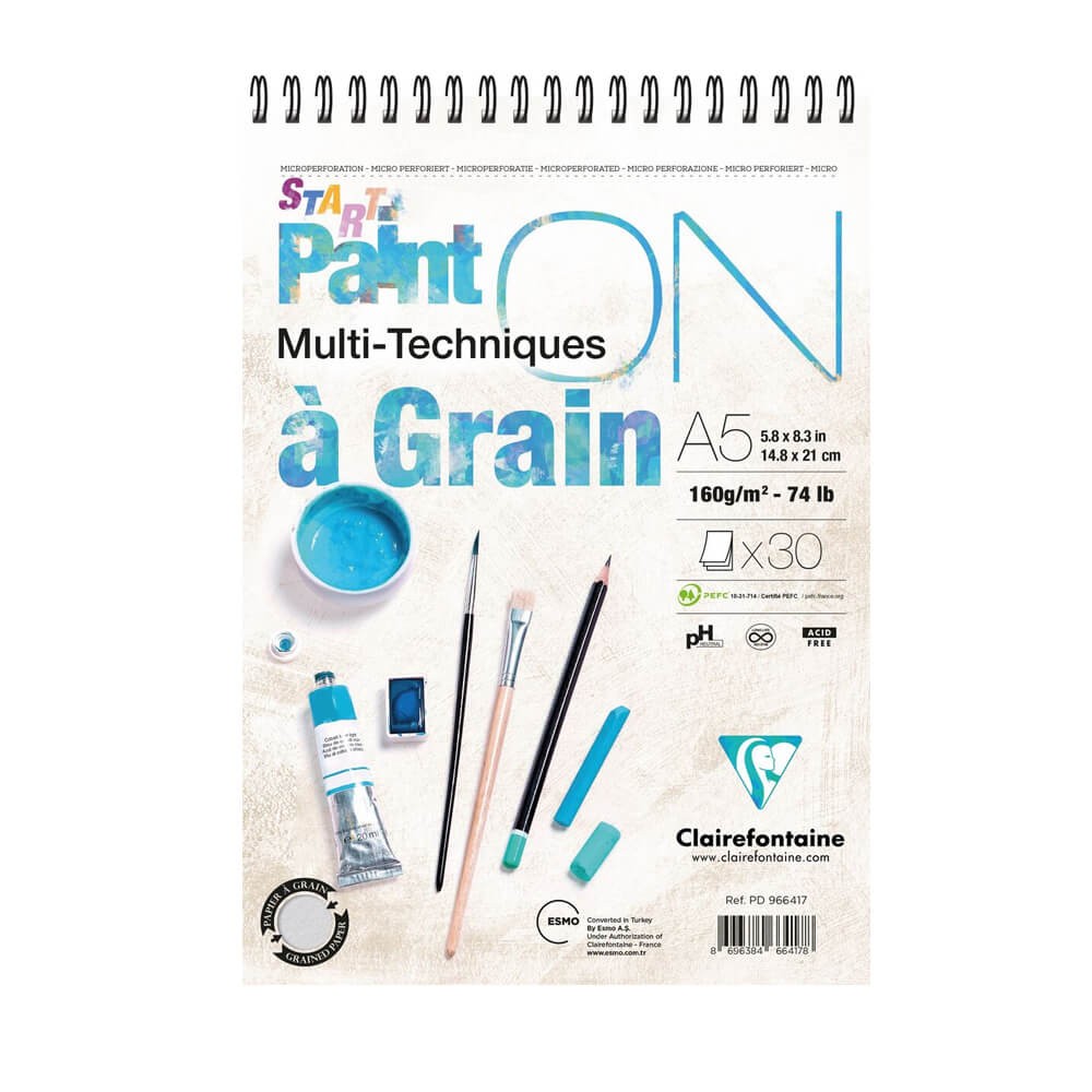 Clairefontaine Çizim Blok Paint On A Grain A5 160 gr 30 Yaprak