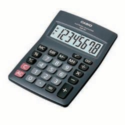 Casio Hesap Makinesi Pilli Siyah